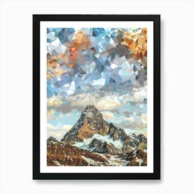 Abstract Mountain Painting 14 Art Print