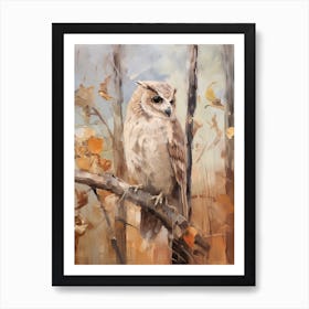 Bird Painting Eastern Screech Owl 3 Art Print