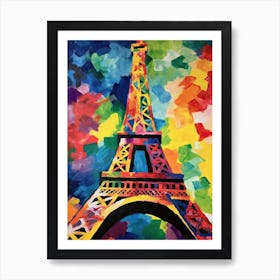 Eiffel Tower Paris France Henri Matisse Style 7 Art Print