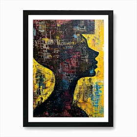 Silhouette Of A Woman Art Print