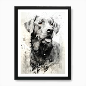 Playful Pup Portraits Art Print