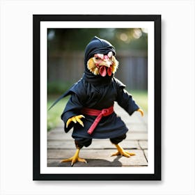 Ninja Chicken Art Print