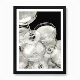 Champagne Black And White_2242701 Art Print