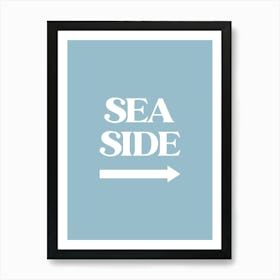 Seaside - Light Blue Art Print