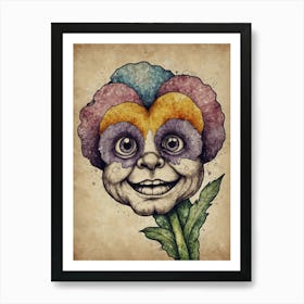 Clown Flower Art Print