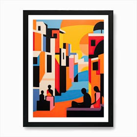 Ipanema Beach, Brazil, Bold Outlines 1 Art Print