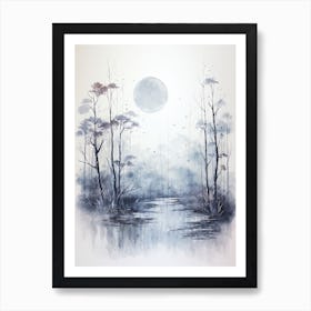Watercolour Of Sherwood Forest   England 7 Art Print