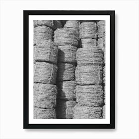 Piles Of Barbed Wire Near New Roads, Louisiana By Russell Lee Art Print