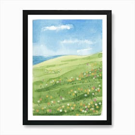 Wildflowers oil painting Art Print