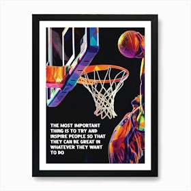 Basketball Dunk Art Print