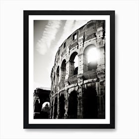 Rome, Black And White Analogue Photograph 2 Art Print