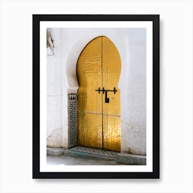 Golden Door in Fes, Morocco | Colorful travel photography Art Print