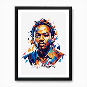 Kendrick Lamar 01 Portrait Music Icon Style WPAP Pop Art Art Print