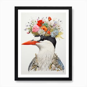 Bird With A Flower Crown Common Tern 3 Art Print