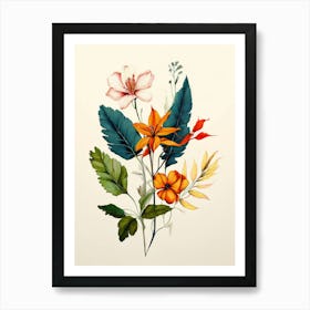 Watercolor Flowers 39 Art Print