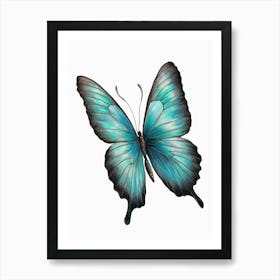 Blue Butterfly 1 Art Print