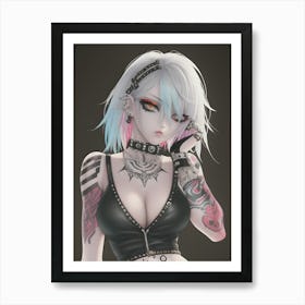 Pretty Punk Girl - Hall-O-Gram Creations 14 Art Print