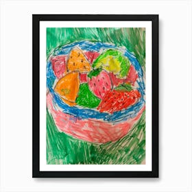 Jellies Fruit Dessert Scribble 2 Art Print