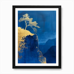 Tree On A Cliff Art Print