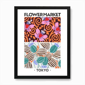 Flower Market Tokyo Eugene Seguy Vintage Botanical Art Print