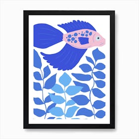 Betta Fish Ocean Collection Boho Art Print