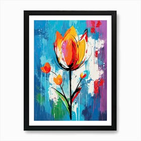 Graffiti Garden Magic: Tulips Art Print