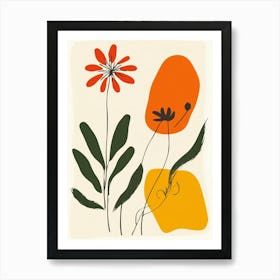 Flowers And Leaves 53 Art Print