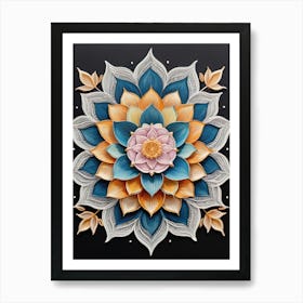 Mandala Lotus Flower National Flower Art Art Print