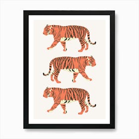 Three Tigers Art Print