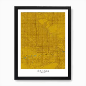 Phoenix Arizona Yellow Blue Art Print