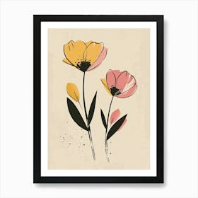 Toronto Flower Market Boho Minimalist Style 1 Art Print