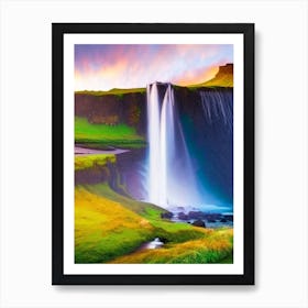 Suðurárfoss, Iceland Majestic, Beautiful & Classic (1) Art Print