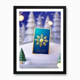 A High Definition Digital Render Of A Sleek Card Lit With Festive Light Dressed In Rich Holiday Co (4) 2 Art Print