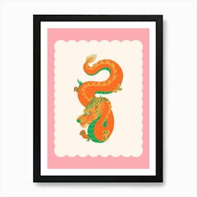 Year Of The Dragon Pink Art Print