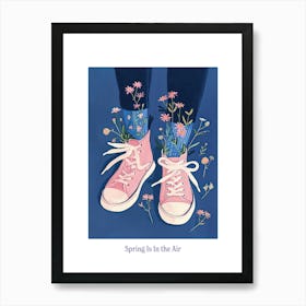 Spring In In The Air Pink Shoes And Wild Flowers 8 Art Print