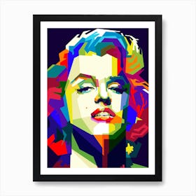 Marilyn Monroe Actress Celebrity Pop Art Wpap Art Print