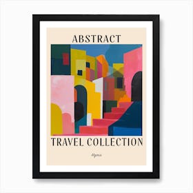 Abstract Travel Collection Poster Algeria 8 Art Print