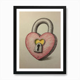 Heart Lock 6 Art Print