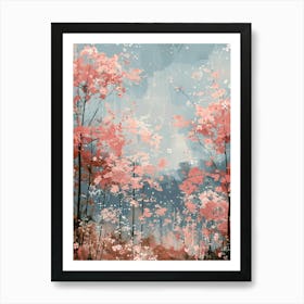 Sakura Trees Art Print