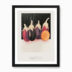 Art Deco Eggplant Poster Art Print