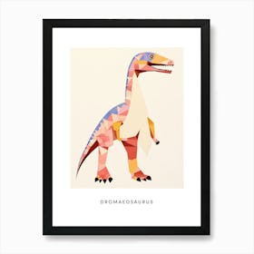 Nursery Dinosaur Art Dromaeosaurus 2 Poster Art Print