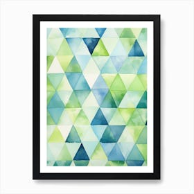 Watercolor Triangles 8 Art Print