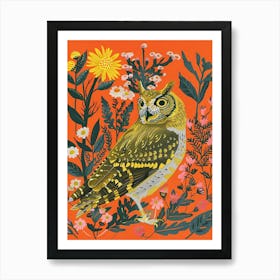 Spring Birds Eastern Screech Owl 2 Art Print
