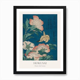 Peonies And Canary Poster Art Print