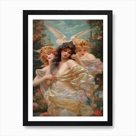 The Muses, Mythology Rococo Painting 2 Art Print