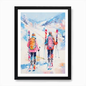 Aspen Snowmass   Colorado Usa, Ski Resort Illustration 4 Art Print