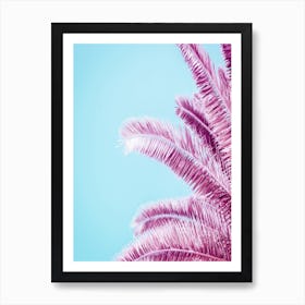 Pink Palm Trees Art Print