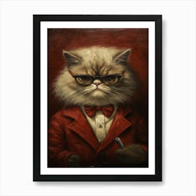 Gangster Cat Himalayan Art Print