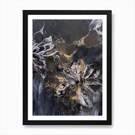 Dark Flower Painting 1 Art Print