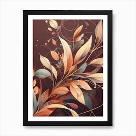 Abstract Plant Painting 2 Art Print